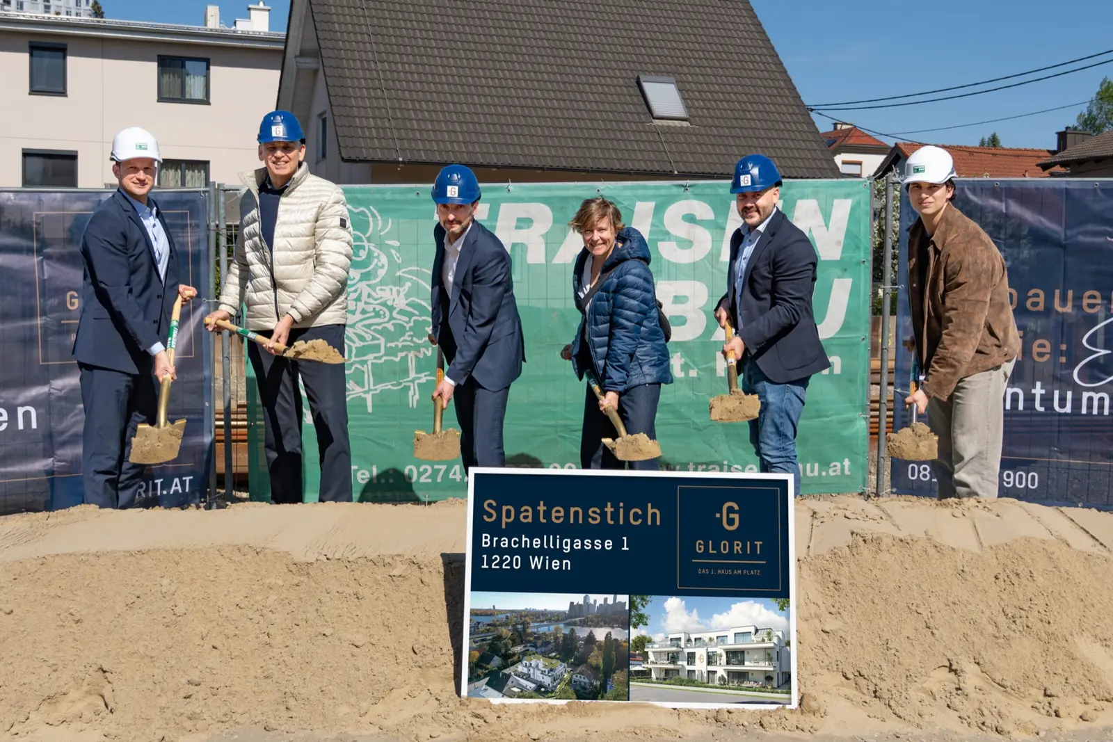 Spatenstich für exklusives Wohnprojekt in der Brachelligasse 1 an der Alten Donau